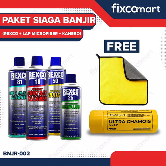 REXCO Paket Siaga Banjir ( Rexco + Lap Microfiber + Kanebo )