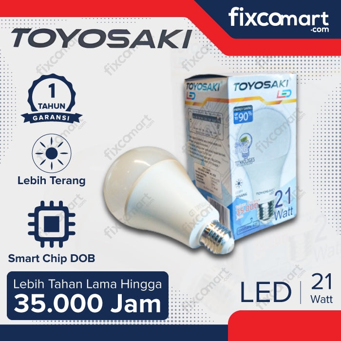 Lampu LED BULB TOYOSAKI Cahaya Putih 5W 9W 12W 15W 18W 21W