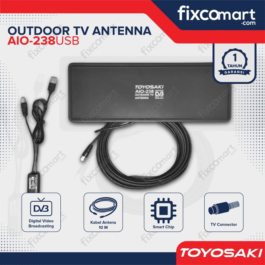 ANTENA TV Digital Outdoor Toyosaki AIO-238 USB / AIO 238 SC DVB T2