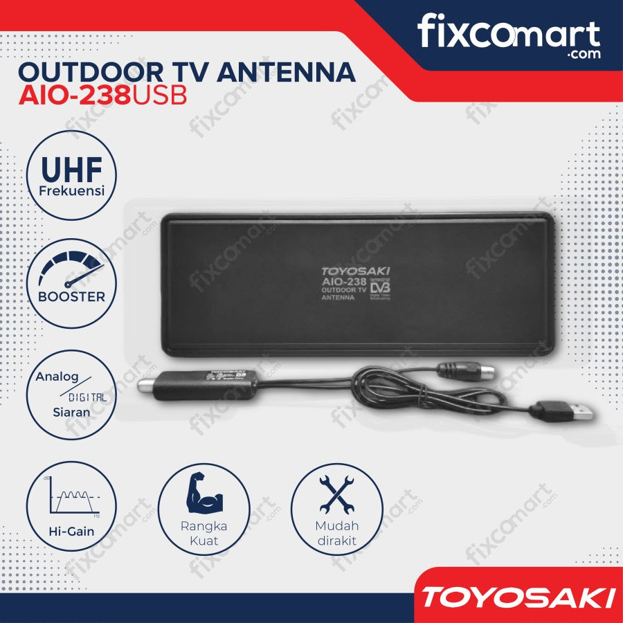 ANTENA TV Digital Outdoor Toyosaki AIO-238 USB / AIO 238 SC DVB T2