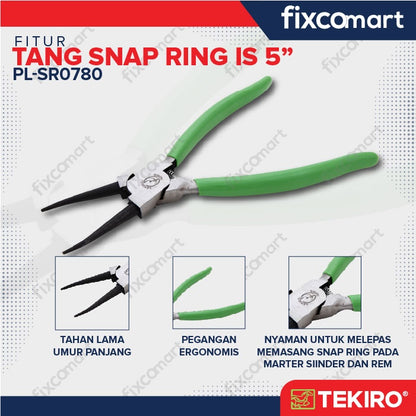 Tekiro Tang Snap Ring Tekan Tutup Lurus / Tekiro Tang Snap Ring Is 5"