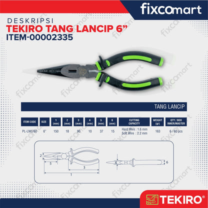Tekiro Tang Kombinasi 7" , Lancip 6" , Potong 6" Paket Set Murah