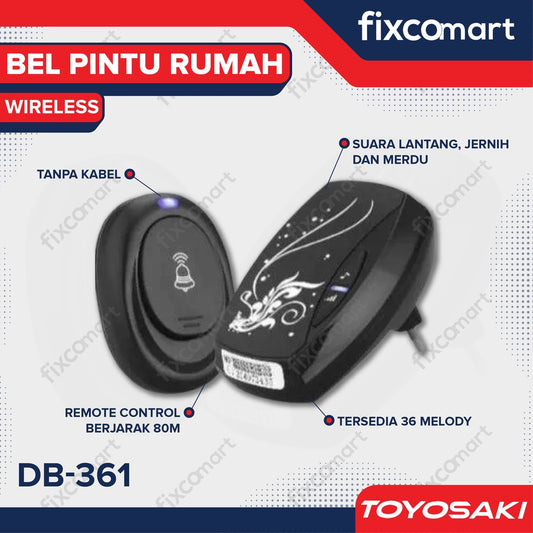 Bel Pintu Rumah WIRELESS Toyosaki DB-361