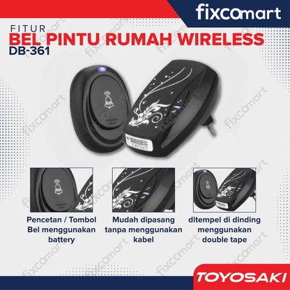 Bel Pintu Rumah WIRELESS Toyosaki DB-361