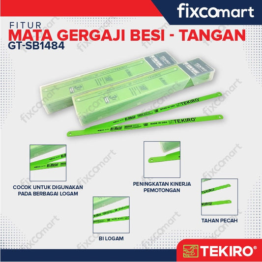 Tekiro Hacksaw Blade 12" X 1.1 Mm X 24 Tpi / Mata Gergaji Besi