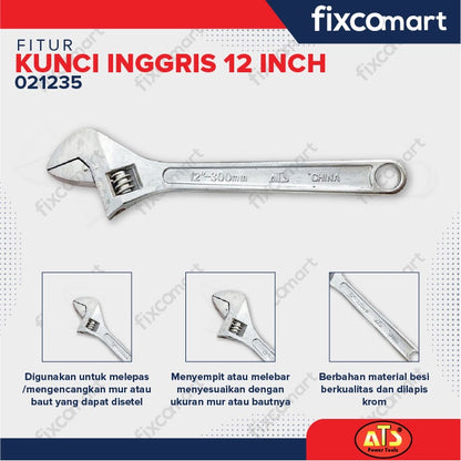 KUNCI INGGRIS "ATS" 12"  INCH