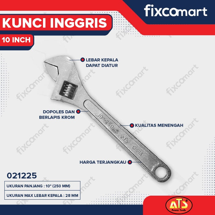 KUNCI INGGRIS "ATS" 10"  INCH