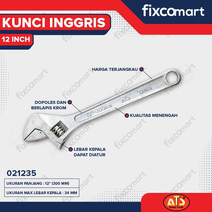 KUNCI INGGRIS "ATS" 12"  INCH