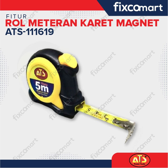 ROL METERAN KARET MAGNET "ATS" 5MX19MM