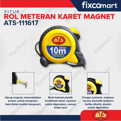 ROL METERAN KARET MAGNET "ATS" 10MX25MM