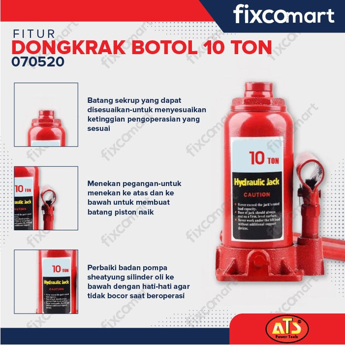 Dongkrak Botol ATS  10 TON