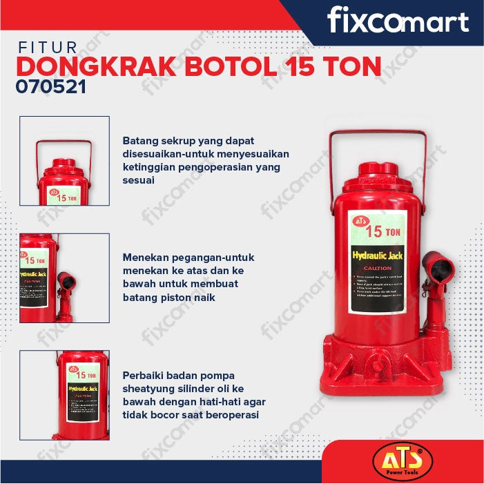 Dongkrak Botol ATS 15  TON