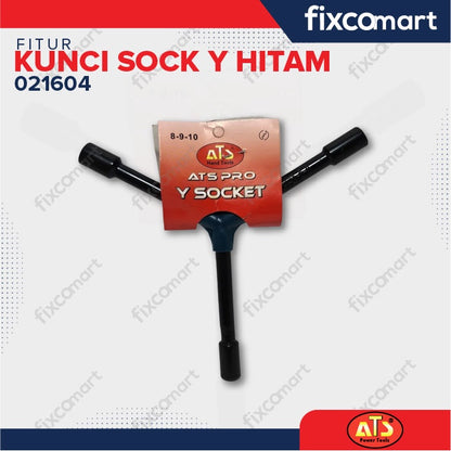 KUNCI SOCKET Y HITAM "ATS" 8X9X10MM