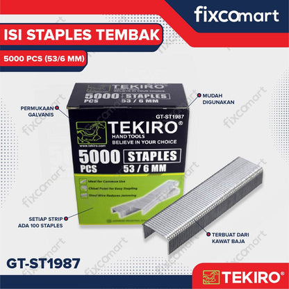 Tekiro Isi Staples Tembak 6 MM - 5000 Pcs