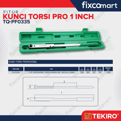 Tekiro Kunci Torsi Pro T8400 1" inch 460-940 Newton - Torque Wrench
