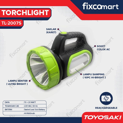 Senter LED JUMBO Lampu Emergency Toyosaki TL-2007S