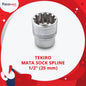 Tekiro Mata Sock Spline 1/2 Inch 25 mm / Tekiro Spline Socket