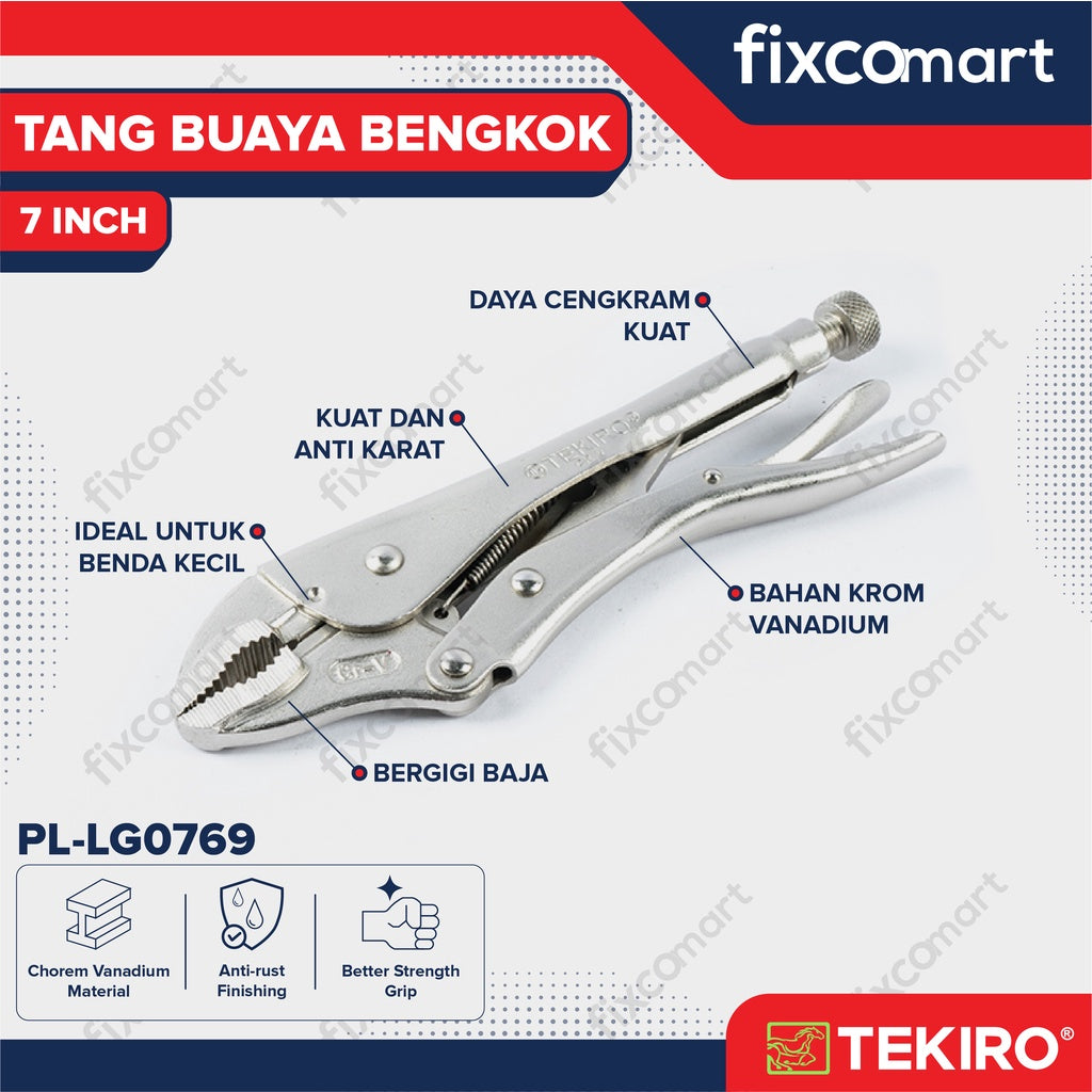Tekiro Tang Buaya Bengkok 7 Inch