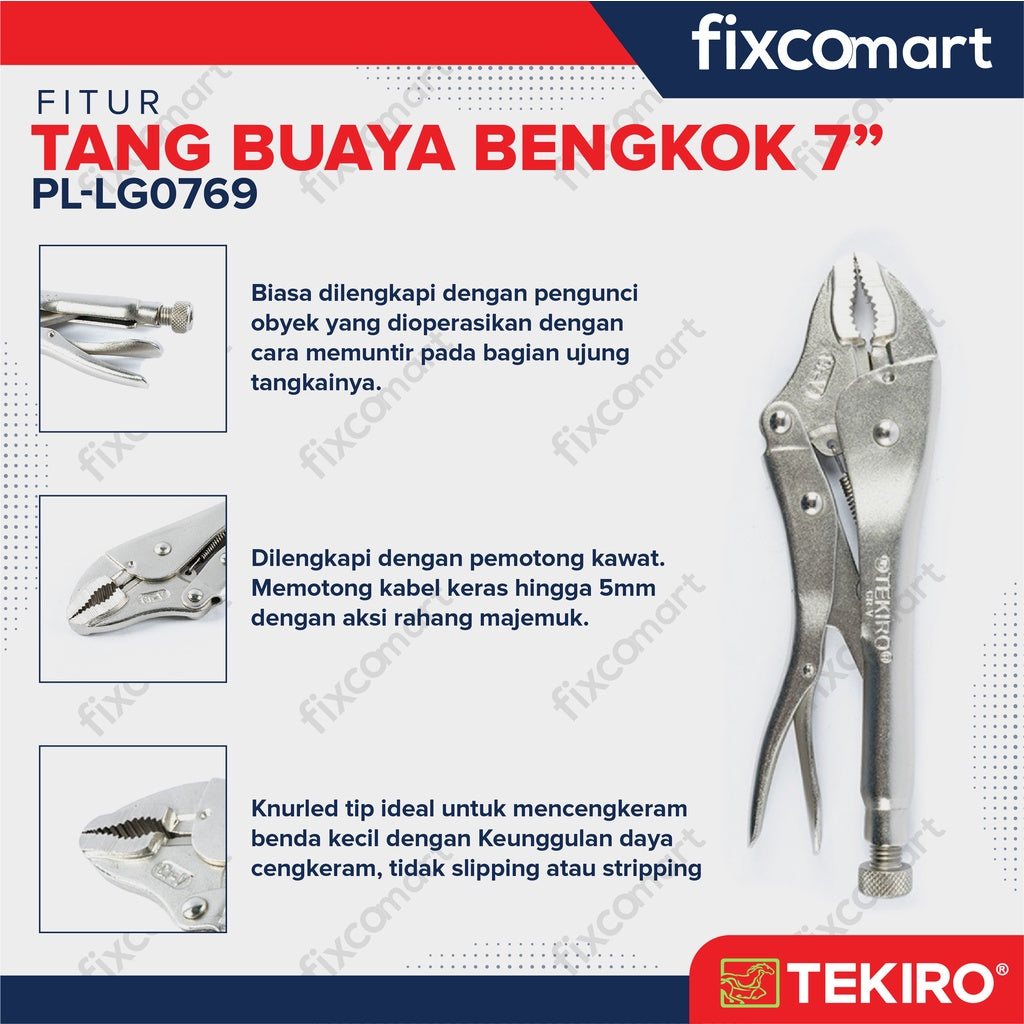 Tekiro Tang Buaya Bengkok 7 Inch