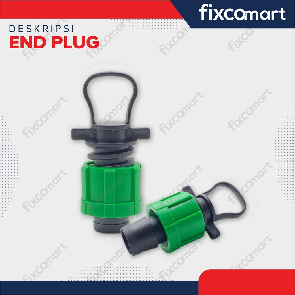 End Plug Drip Tape 16 mm End Cap Penutup Penyumbat Lock Nut Fitting