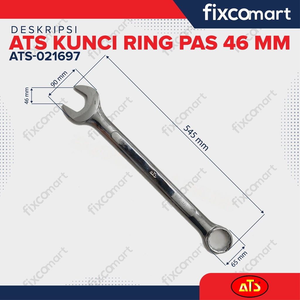 Kunci Ring Pas 46 MM ATS - Combination wrench 46 MM