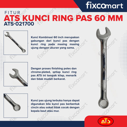Kunci Ringpas 60 MM ATS - Combination wrench 60 MM