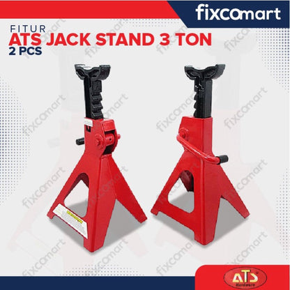 ATS Dongkrak Jack Stand 3 Ton Penyangga Tahanan Mobil 1 Set 2 Pcs