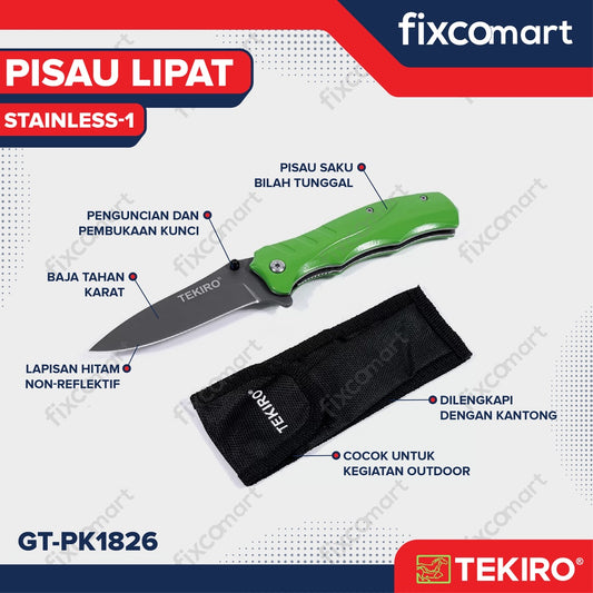 TEKIRO Pisau Lipat Stainless-1