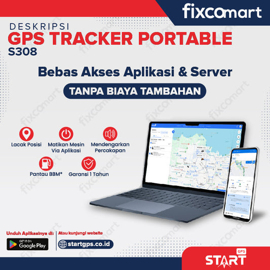 GPS Tracker  Alat Pelacak Kendaraan Motor Mobil - Start GPS S308  Alat Keamanan Kendaraan Mobil Motor Bus Truk Alat Berat Kontainer