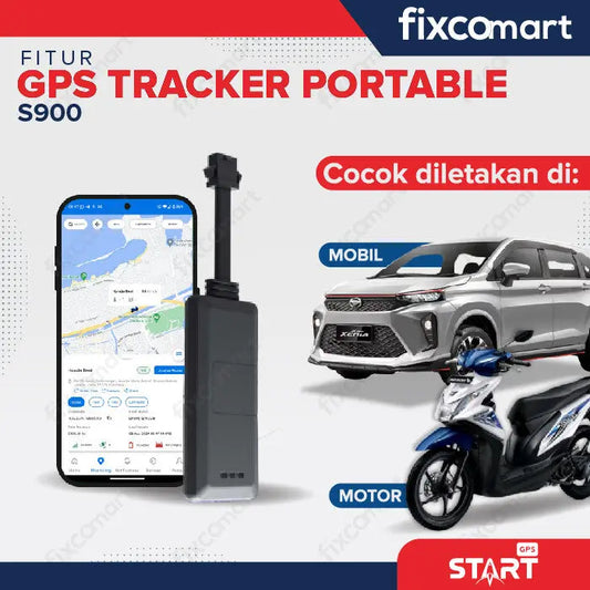 GPS Tracker Alat Pelacak Kendaraan Motor Mobil - Start GPS S900 Alat Keamanan Kendaraan Mobil Motor FIXCOMART