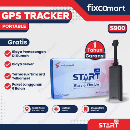 GPS Tracker  Alat Pelacak Kendaraan Motor Mobil - Start GPS S900  Alat Keamanan Kendaraan Mobil Motor