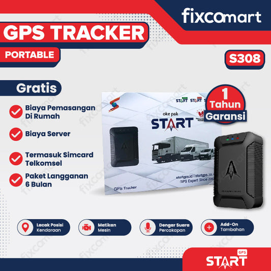 GPS Tracker  Alat Pelacak Kendaraan Motor Mobil - Start GPS S308  Alat Keamanan Kendaraan Mobil Motor Bus Truk Alat Berat Kontainer