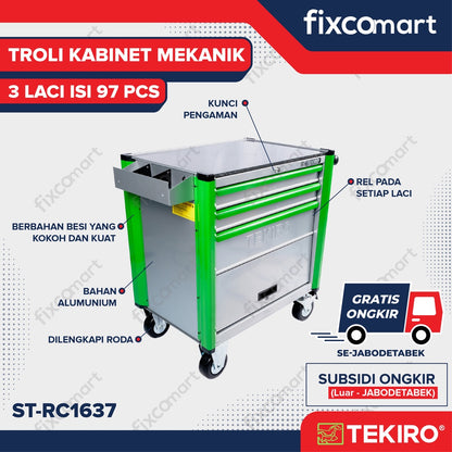 Tekiro Troli 3 Susun Isi 97 Pcs - Cabinet Drawer Set