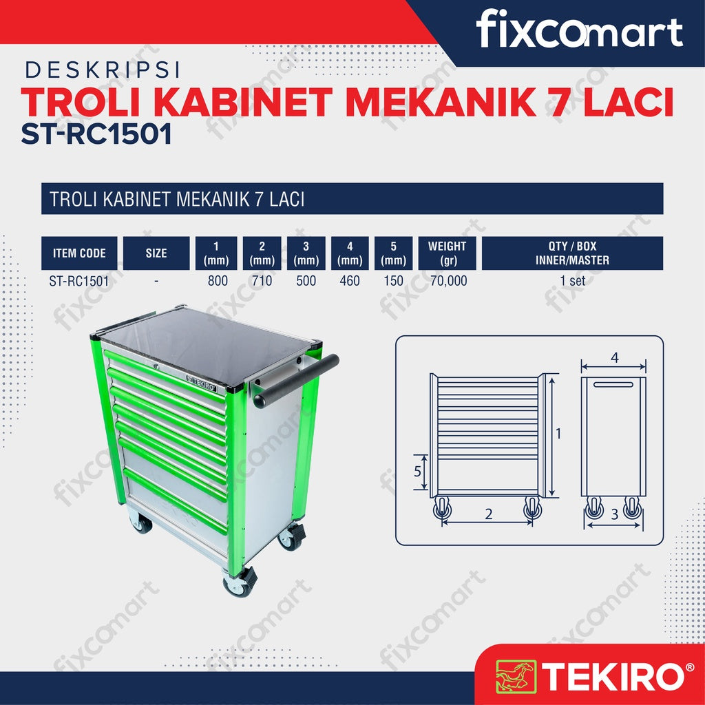Tekiro Troli 7 Susun - Cabinet Drawer