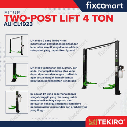 Tekiro Two Post Lift 4 Ton - Mesin Lift Mobil