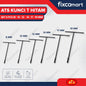 Kunci T Sock Set 5 Pcs  ATS 8 - 10  - 12 - 14 - 17 mm HITAM