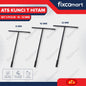 Paket Kunci T Sock Set 3 Pcs ATS  8 - 10  - 12 mm Hitam