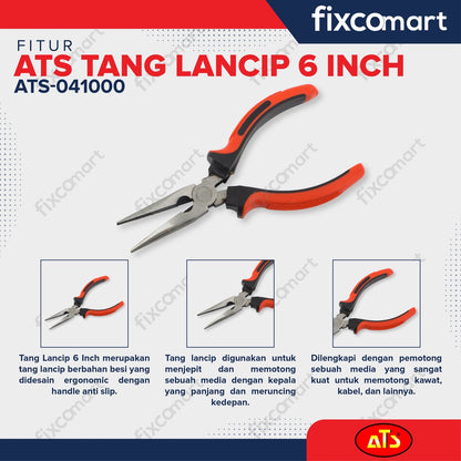 Tang lancip 6 inch ATS - Nose Pliers 6 inch