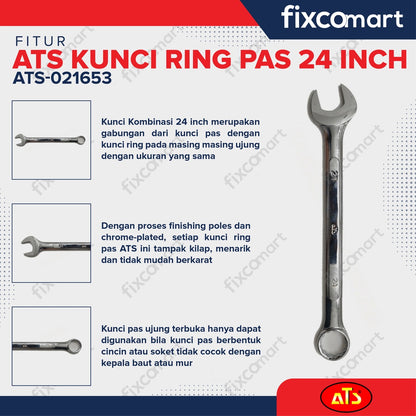 Kunci Ring Pas ATS - 21,22,24,30,33,34 MM