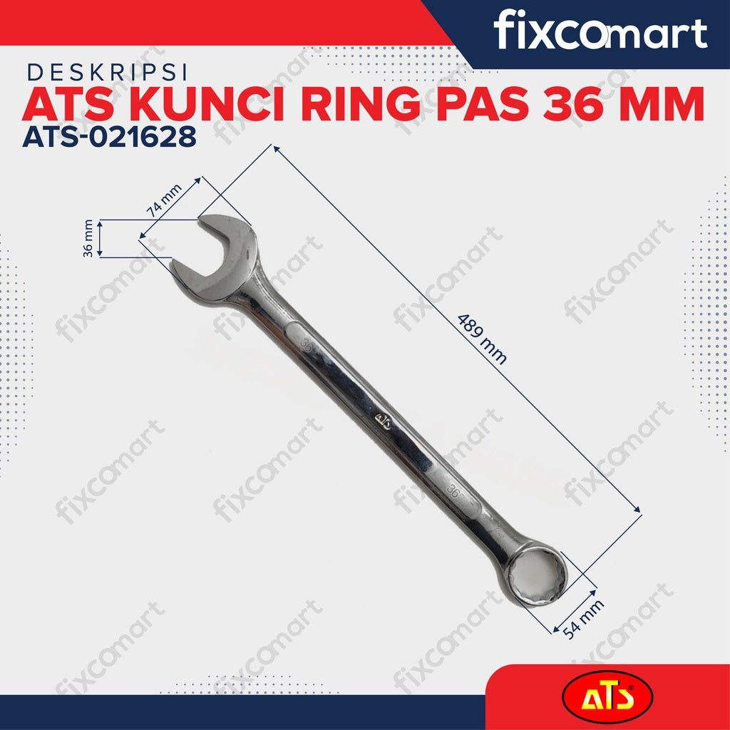 Kunci Ring Pas 36 MM ATS - Combination Wrench
