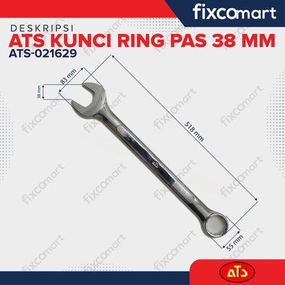 Kunci Ring Pas 38 MM ATS - Combination Wrench