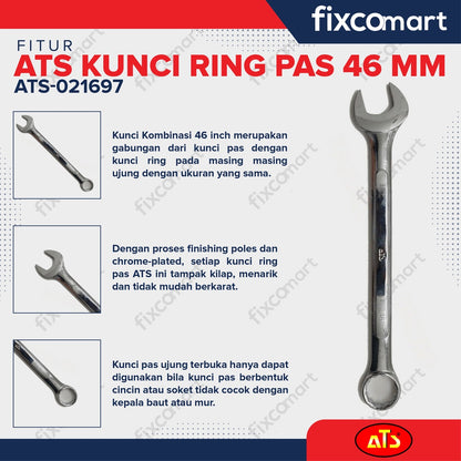 Kunci Ring Pas 46 MM ATS - Combination wrench 46 MM