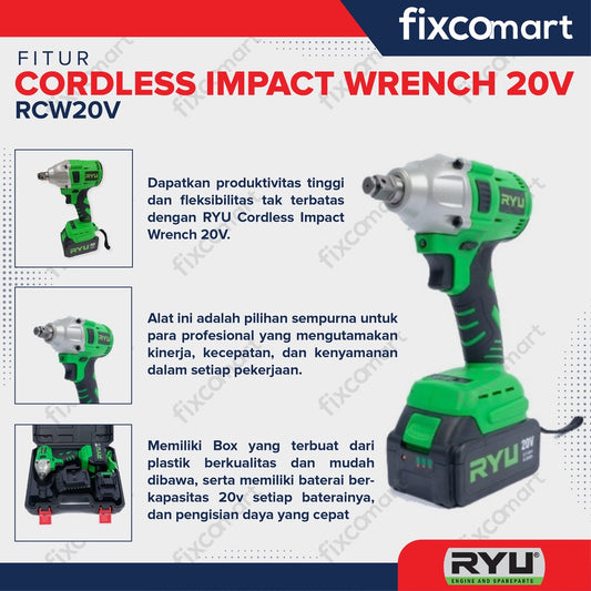 RYU Cordless Impact Wrench 20V