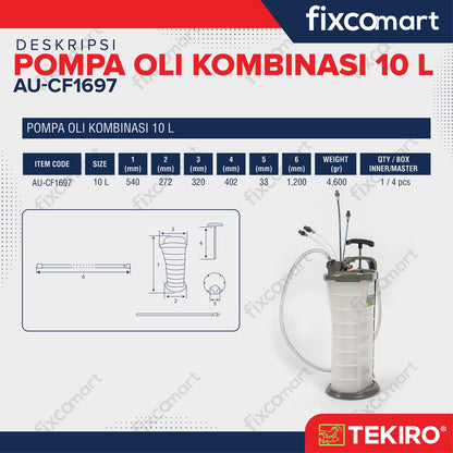 TEKIRO Pompa Oli Kombinasi  10 L