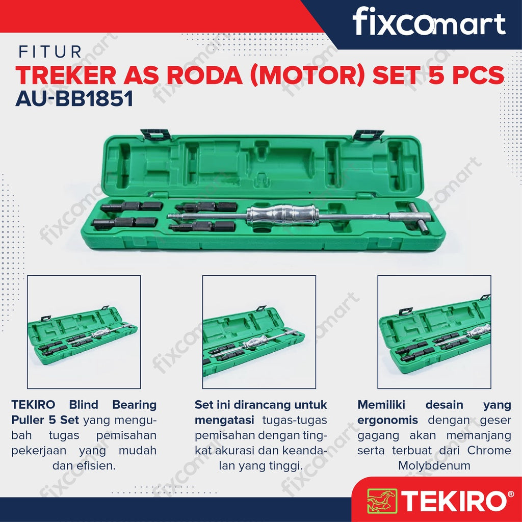 TEKIRO Blind Bearing Puller 5 PCS -Treker As Roda Motor