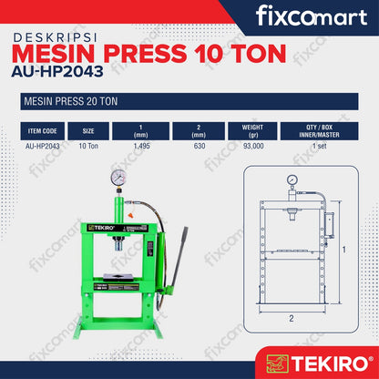 TEKIRO Mesin Press 10 TON