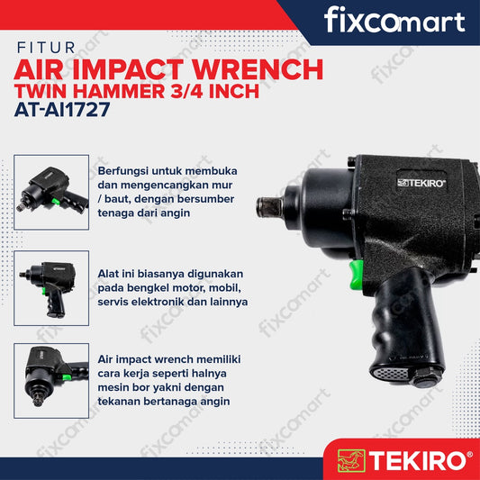 TEKIRO Air Impact Twin Hammer 3/4"