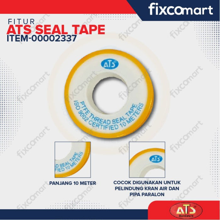 FIXCOMART - ATS Seal Tape Air / Isolasi Pipa Air 1/2 Inch