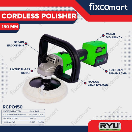 RYU Cordless Polisher 150 MM