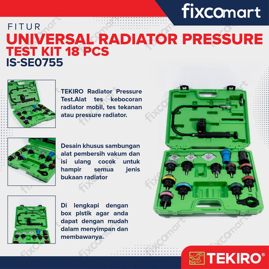 TEKIRO Universal Radiator Preassure Test Kit 18 PCS